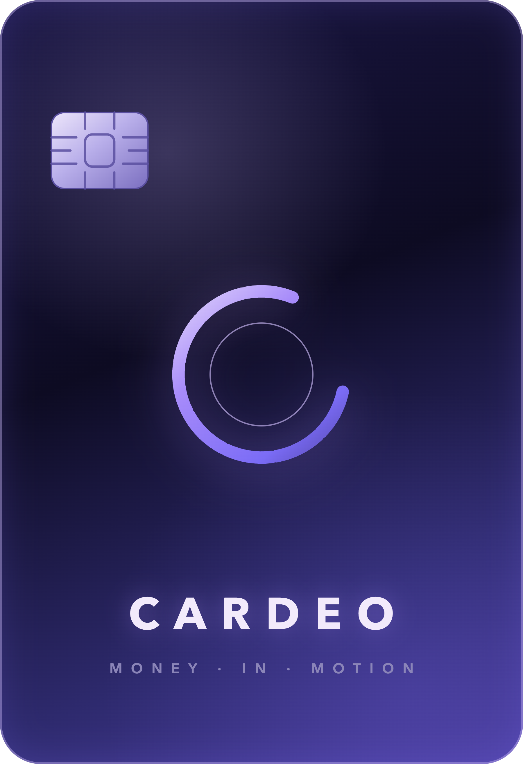 Cardeo twilight card with luminous aperture mark